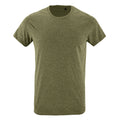 Heather Khaki - Front - SOLS Mens Regent Slim Fit Short Sleeve T-Shirt