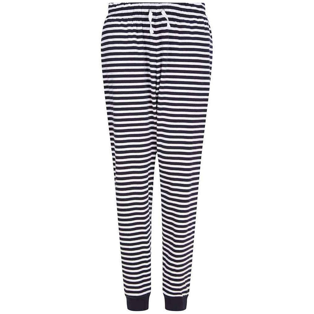 Navy-White Stripe - Front - SF Unisex Adult Stars Cuffed Lounge Pants