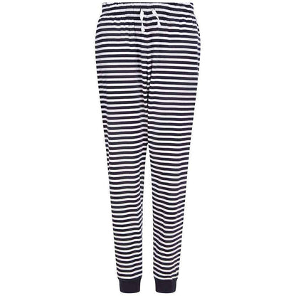 Navy-White Stripe - Front - SF Unisex Adult Stars Cuffed Lounge Pants