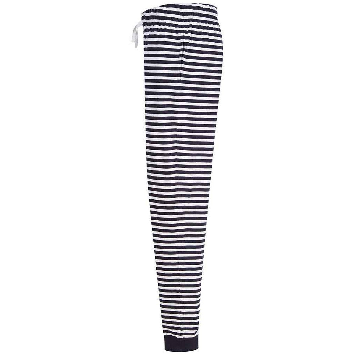 Navy-White Stripe - Back - SF Unisex Adult Stars Cuffed Lounge Pants