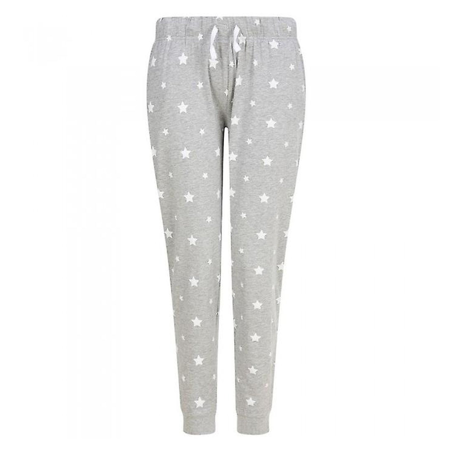 Heather Grey-White - Front - SF Unisex Adult Stars Cuffed Lounge Pants
