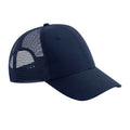 French Navy - Front - Beechfield Unisex Adult 6 Panel Recycled Trucker Cap