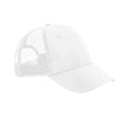 White - Front - Beechfield Unisex Adult 6 Panel Recycled Trucker Cap