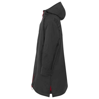 Black-Red - Side - Finden & Hales Unisex Adult All Weather Waterproof Jacket