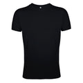 Deep Black - Front - SOLS Mens Regent Slim Fit Short Sleeve T-Shirt