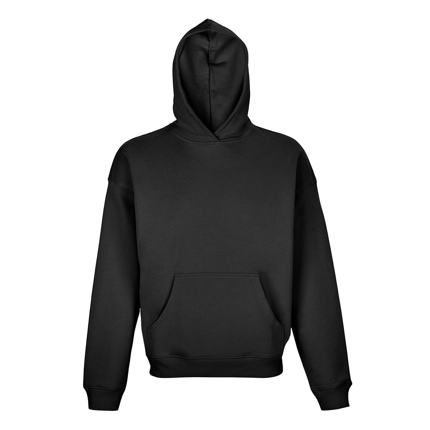 Black - Front - SOLS Unisex Adult Connor Organic Oversized Hoodie