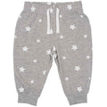 Heather Grey-White - Front - Larkwood Baby Stars Lounge Pants