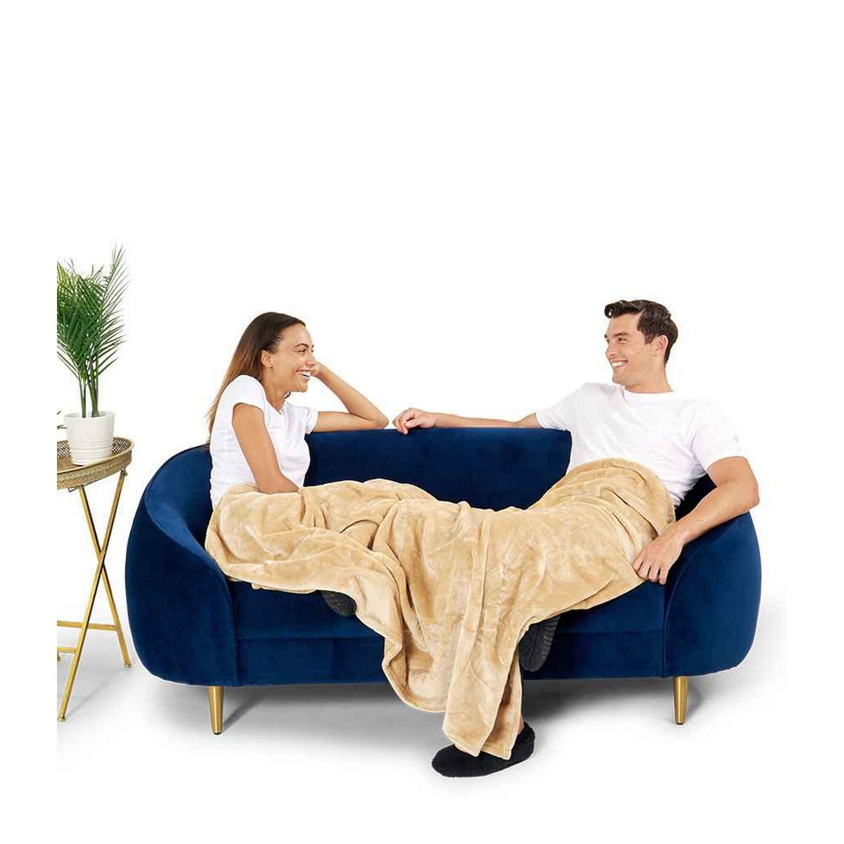 Camel - Side - Brand Lab Fleece Blanket