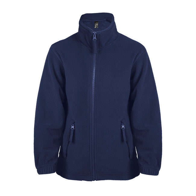 Navy - Front - SOLS Childrens-Kids North Zip-Up Fleece Jacket