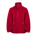Red - Front - SOLS Childrens-Kids North Zip-Up Fleece Jacket