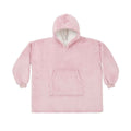 Blush Pink - Front - Brand Lab Childrens-Kids Sherpa Fleece Oversized Hoodie