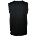 Black - Back - SOLS Unisex Gentlemen Sleeveless V Neck Sweater Vest