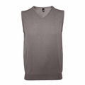 Grey - Front - SOLS Unisex Gentlemen Sleeveless V Neck Sweater Vest
