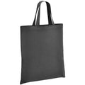 Charcoal - Front - Brand Lab Cotton Short Handle Tote Bag