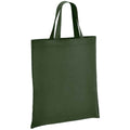 Forest Green - Front - Brand Lab Cotton Short Handle Tote Bag