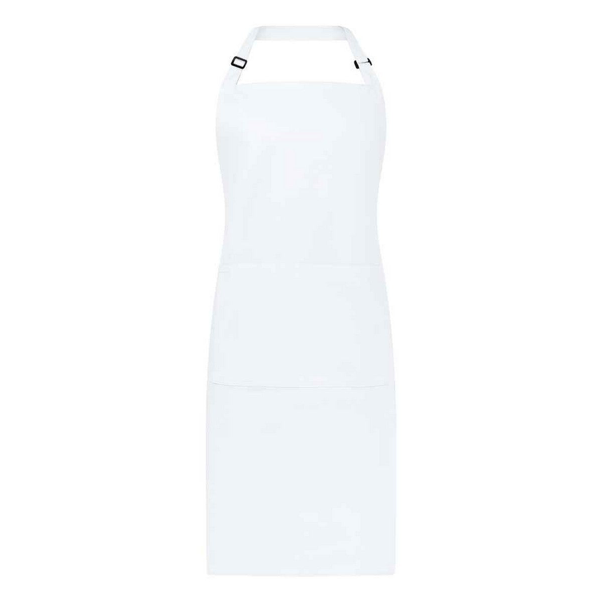 White - Front - Brand Lab Unisex Adult Organic Bibbed Apron