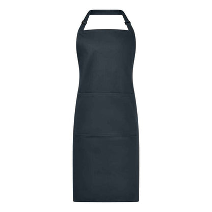 Charcoal - Front - Brand Lab Unisex Adult Organic Bibbed Apron