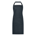 Charcoal - Front - Brand Lab Unisex Adult Organic Bibbed Apron