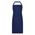 Navy - Front - Brand Lab Unisex Adult Organic Bibbed Apron