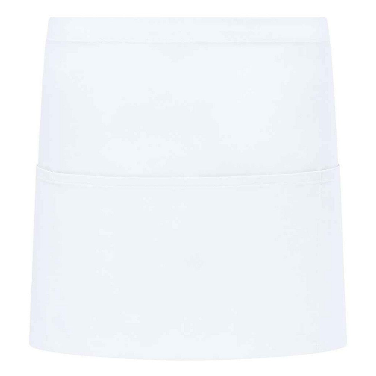 White - Front - Brand Lab Unisex Adult Organic Front Pocket Short Apron