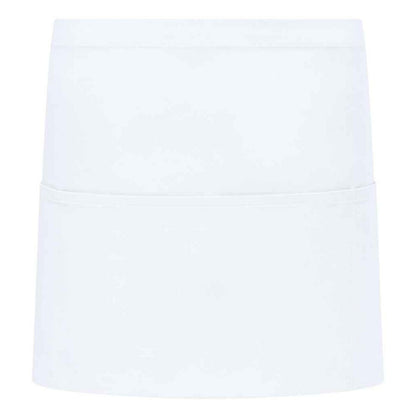 White - Front - Brand Lab Unisex Adult Organic Front Pocket Short Apron