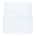 White - Front - Brand Lab Unisex Adult Organic Front Pocket Short Apron