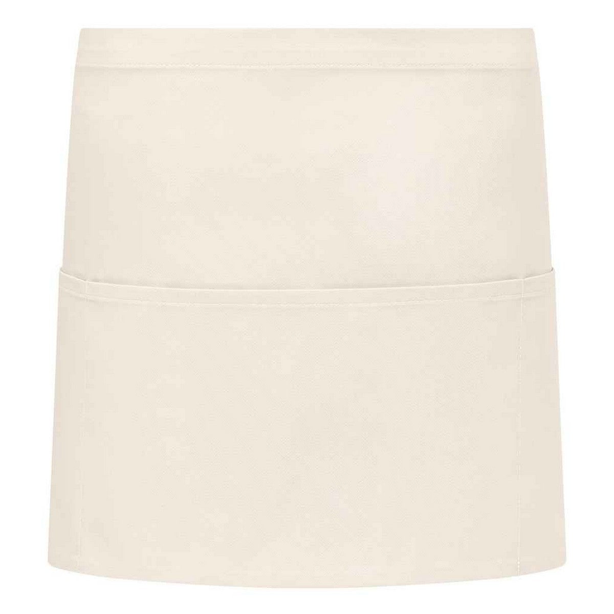 Natural - Front - Brand Lab Unisex Adult Organic Front Pocket Short Apron