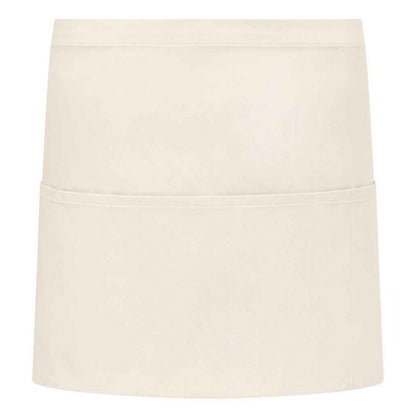 Natural - Front - Brand Lab Unisex Adult Organic Front Pocket Short Apron