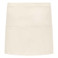 Natural - Front - Brand Lab Unisex Adult Organic Front Pocket Short Apron