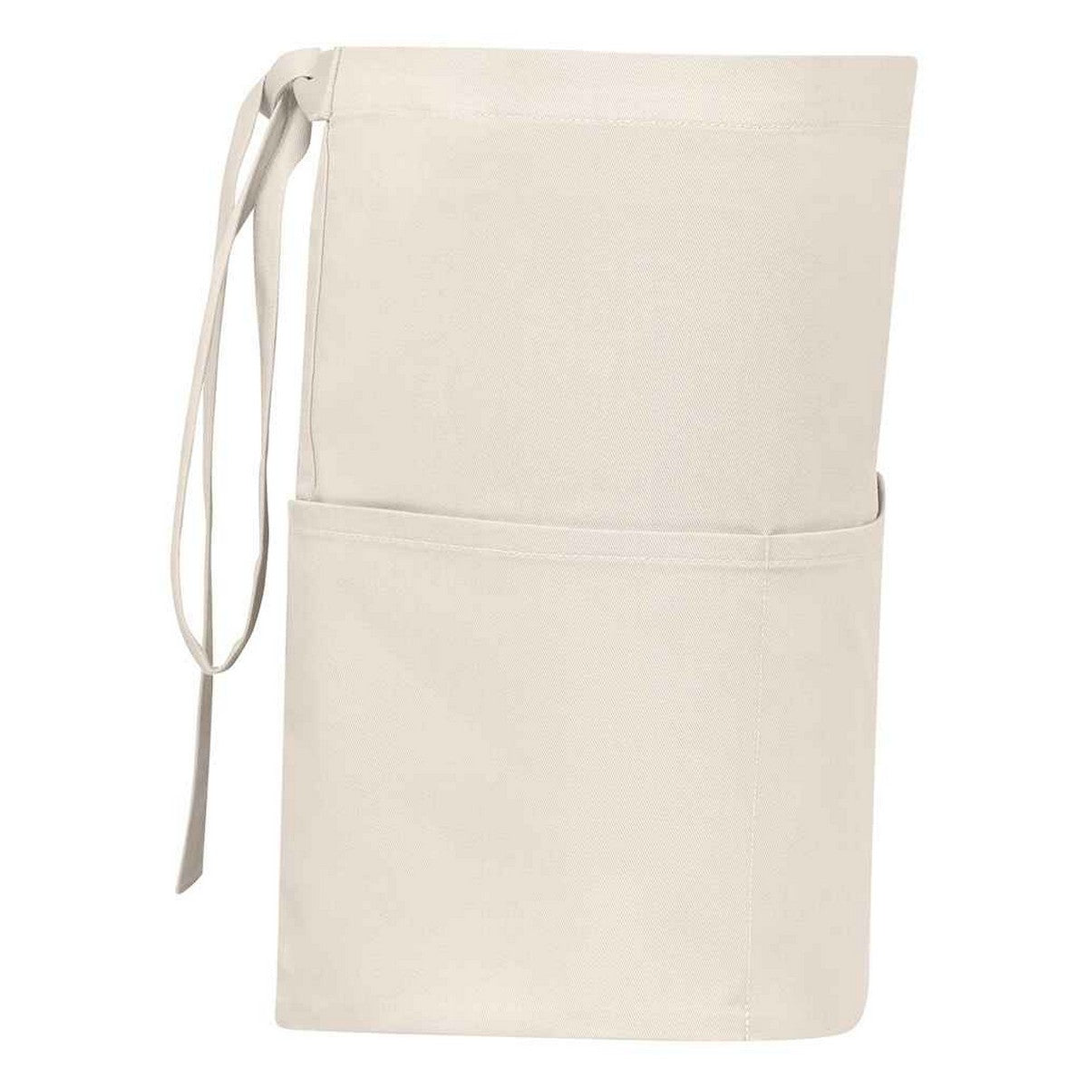 Natural - Back - Brand Lab Unisex Adult Organic Front Pocket Short Apron