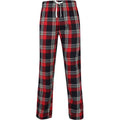 Red-Navy - Front - SF Mens Tartan Lounge Pants