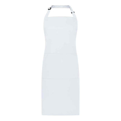White - Front - Brand Lab Bibbed Full Apron