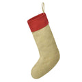 Natural-Red - Front - Brand Lab Jute Christmas Stocking