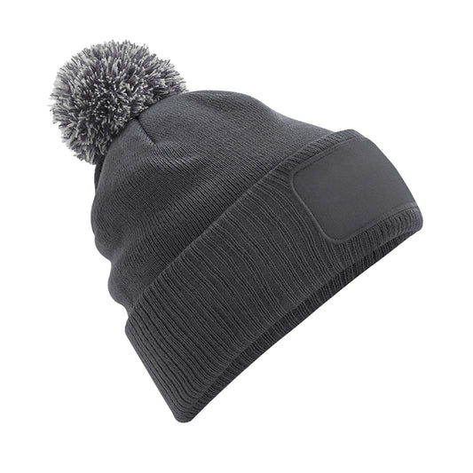 Graphite Grey-Light Grey - Front - Beechfield Snowstar Beanie