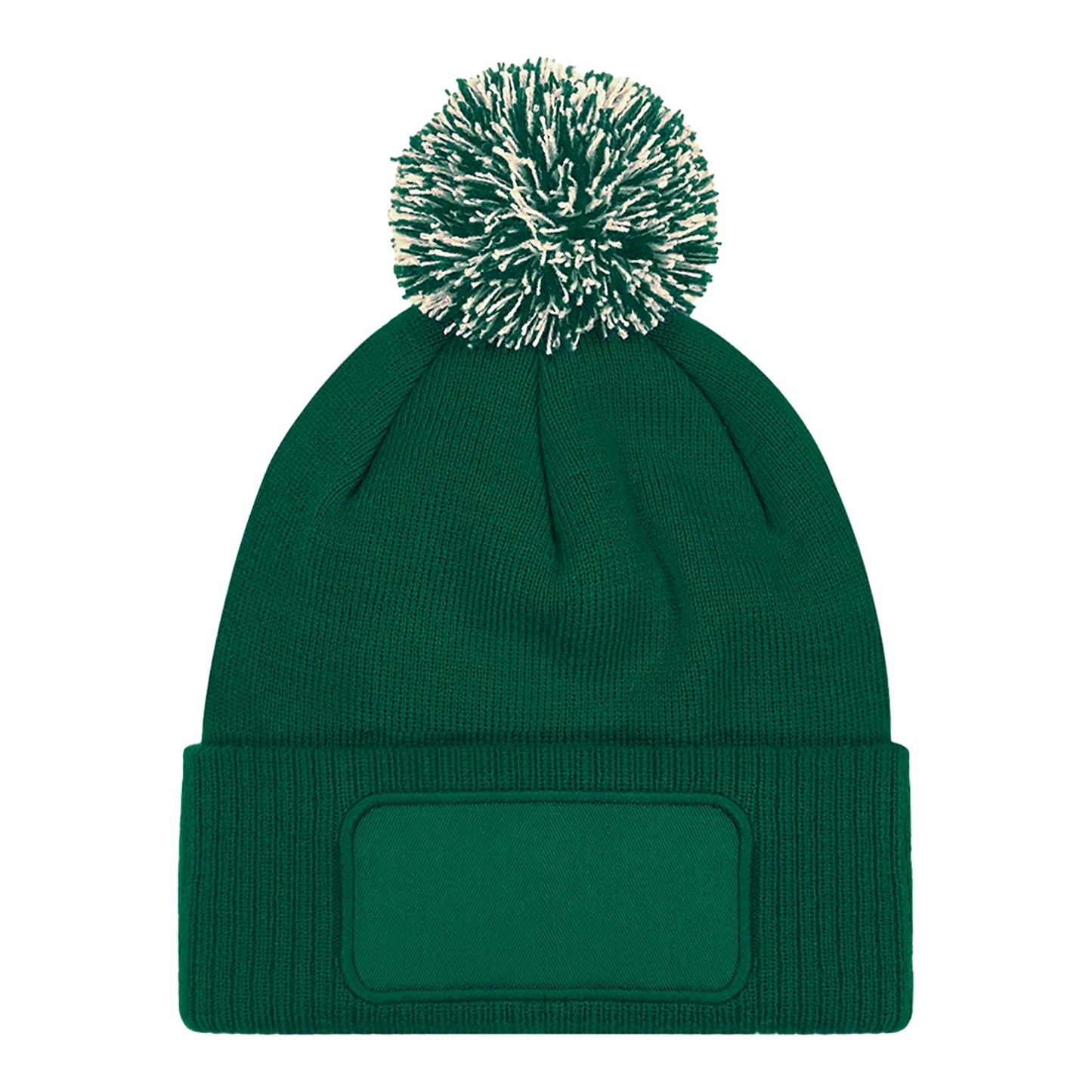Bottle Green-Off White - Back - Beechfield Snowstar Beanie
