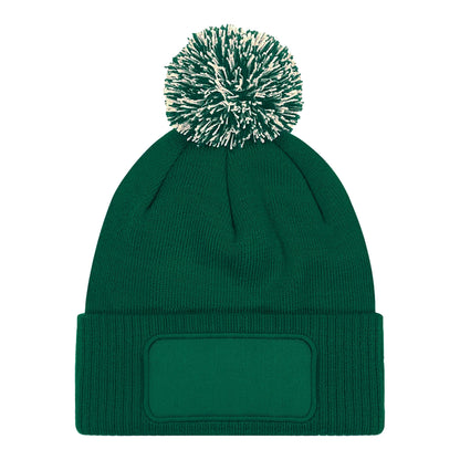 Bottle Green-Off White - Back - Beechfield Snowstar Beanie