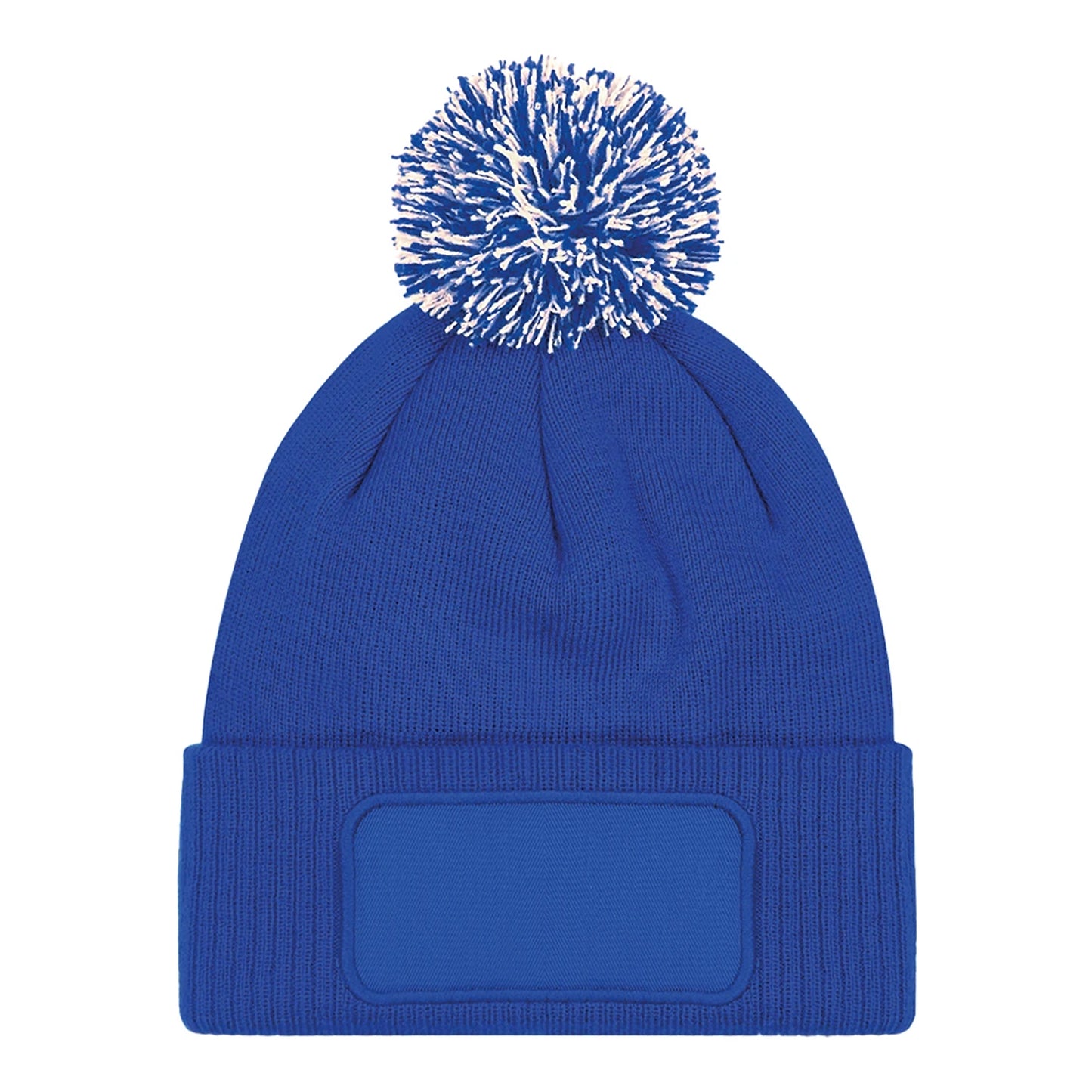 Bright Royal Blue-Off White - Back - Beechfield Snowstar Beanie