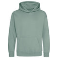 Dusty Green - Front - Awdis Childrens-Kids Hoodie