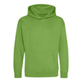 Lime Green - Front - Awdis Childrens-Kids Hoodie