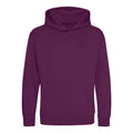 Plum - Front - Awdis Childrens-Kids Hoodie