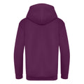 Plum - Back - Awdis Childrens-Kids Hoodie
