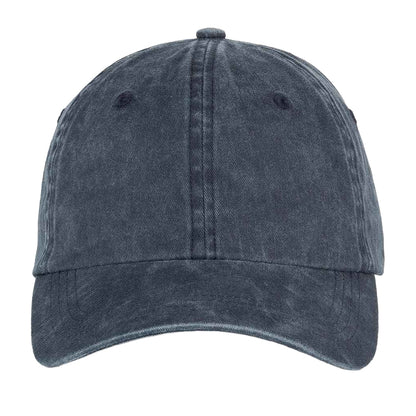 Navy Blue - Front - Native Spirit Unisex Adult Faded Washed Baseball Cap