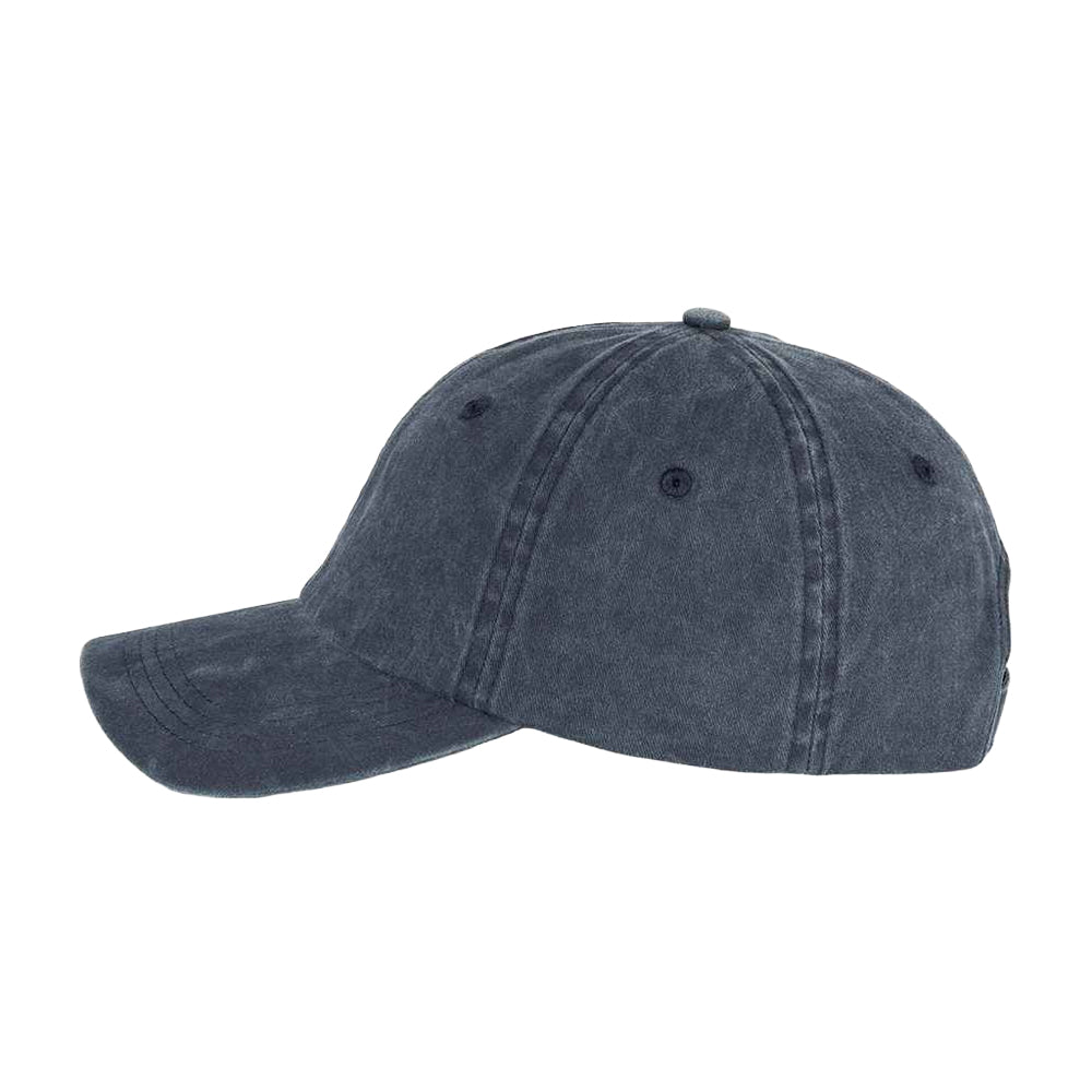 Navy Blue - Side - Native Spirit Unisex Adult Faded Washed Baseball Cap