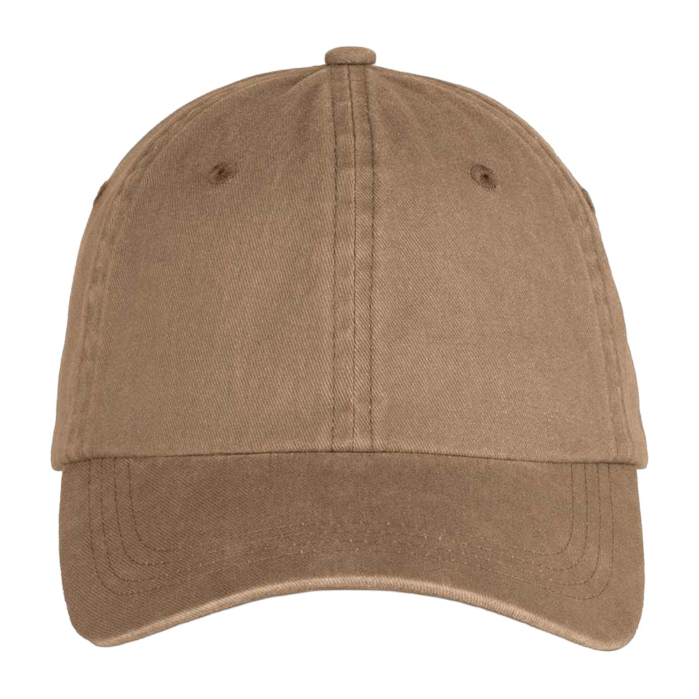 Dark Camel - Front - Native Spirit Unisex Adult Faded Washed Baseball Cap