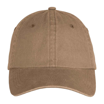 Dark Camel - Front - Native Spirit Unisex Adult Faded Washed Baseball Cap