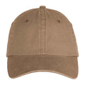 Dark Camel - Front - Native Spirit Unisex Adult Faded Washed Baseball Cap