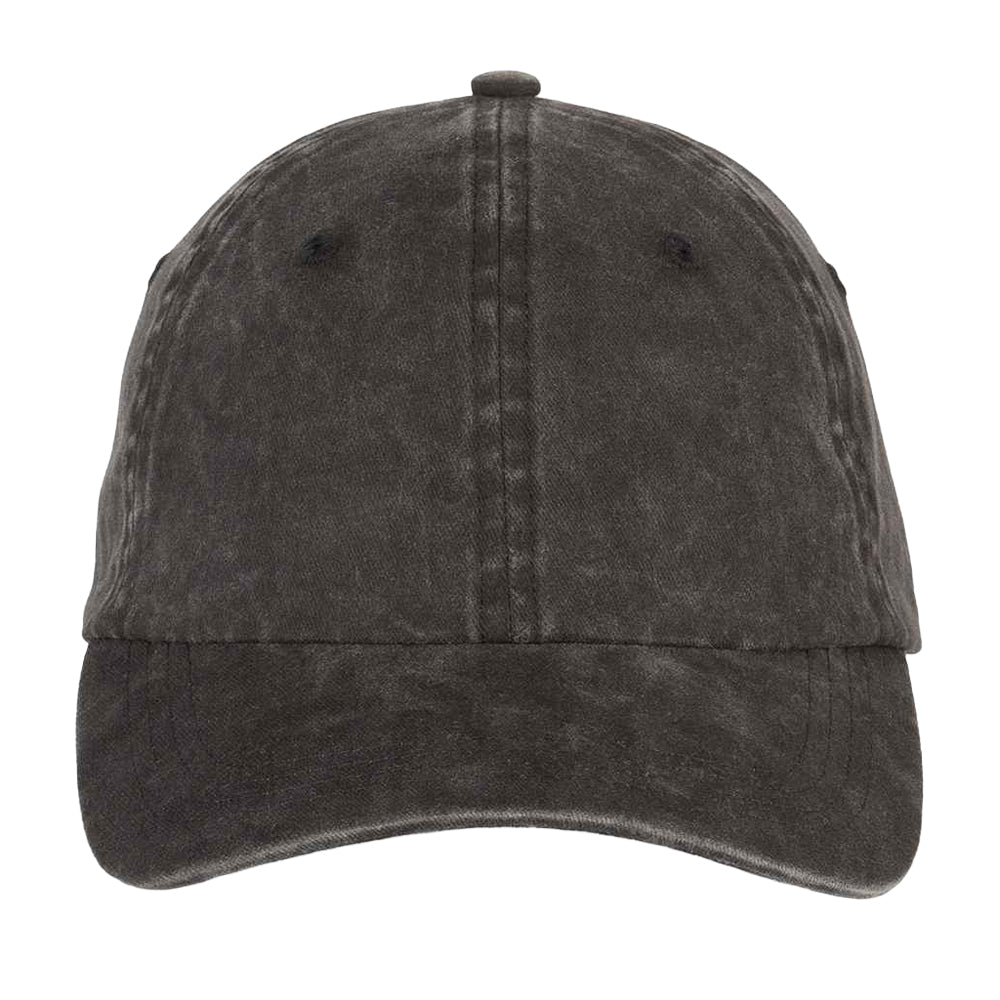 Black - Front - Native Spirit Unisex Adult Faded Washed Baseball Cap