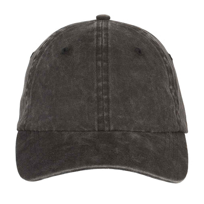 Black - Front - Native Spirit Unisex Adult Faded Washed Baseball Cap