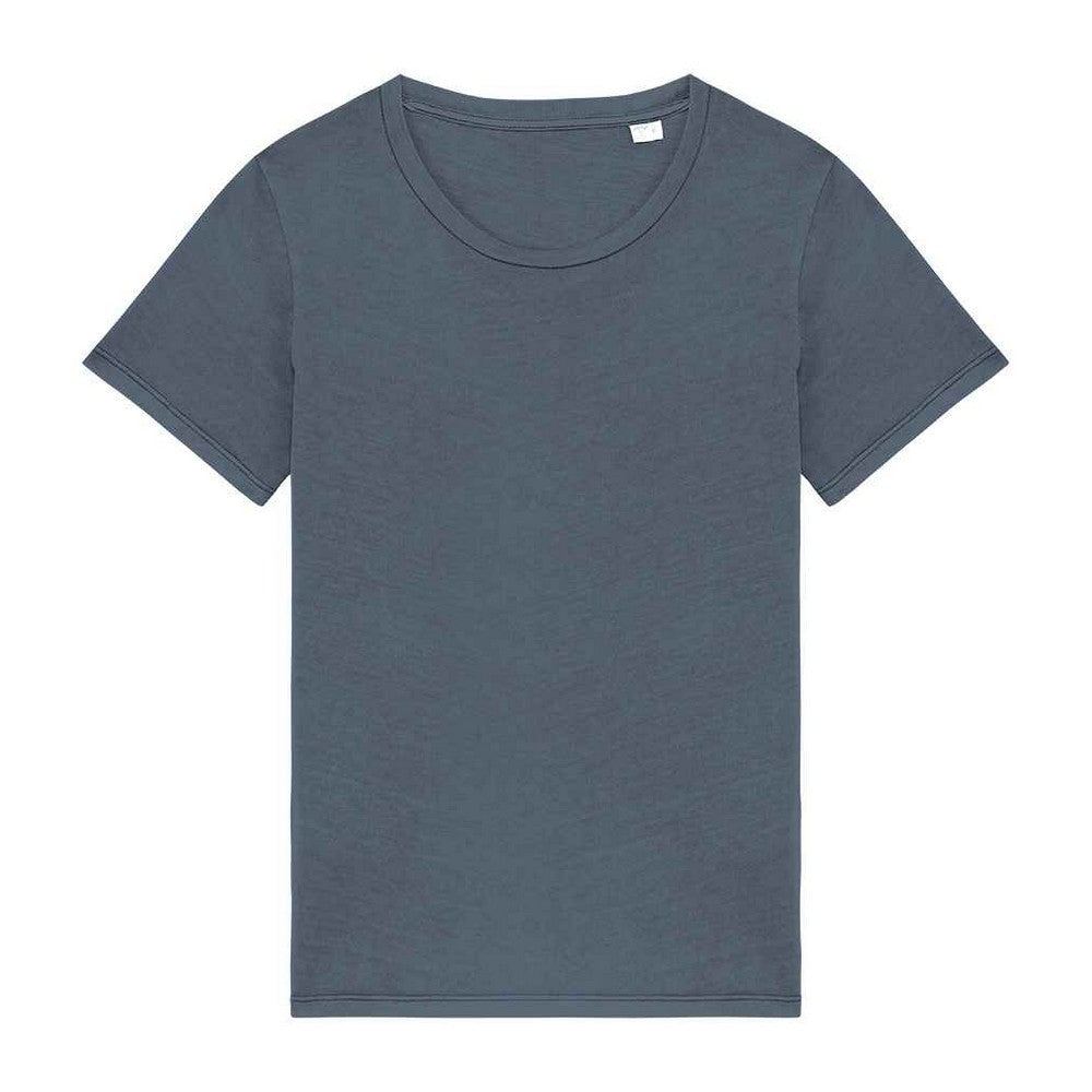 Mineral Grey - Front - Native Spirit Womens-Ladies Faded Washed T-Shirt
