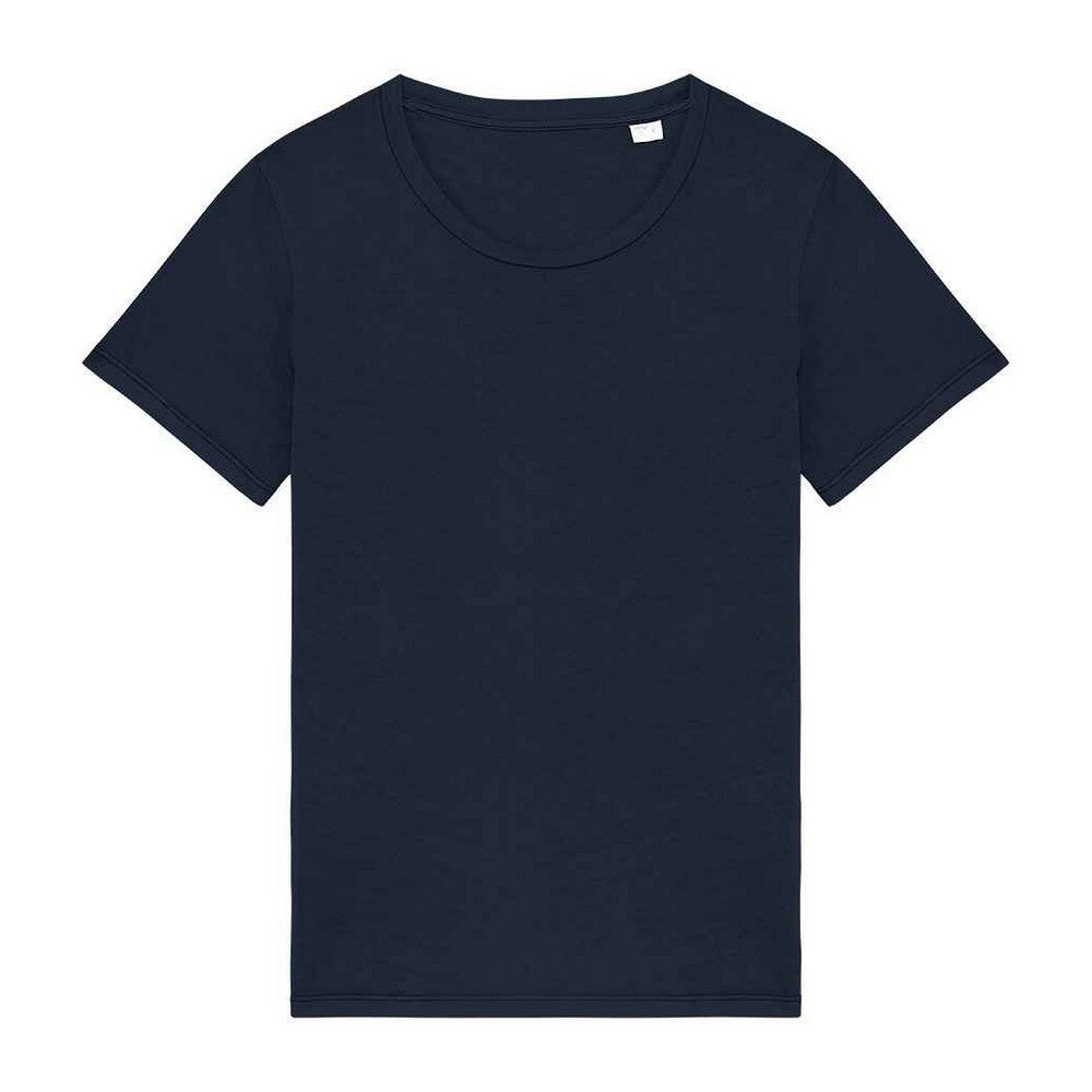 Navy Blue - Front - Native Spirit Womens-Ladies Faded Washed T-Shirt